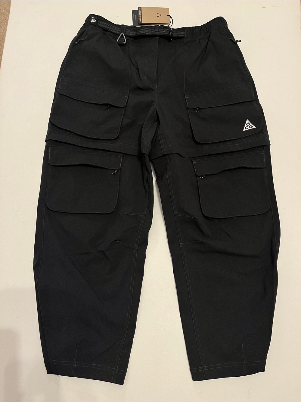 Nike ACG Summit Smith Pants womens L Cargo HV6391 Zip Off Black NWT $195